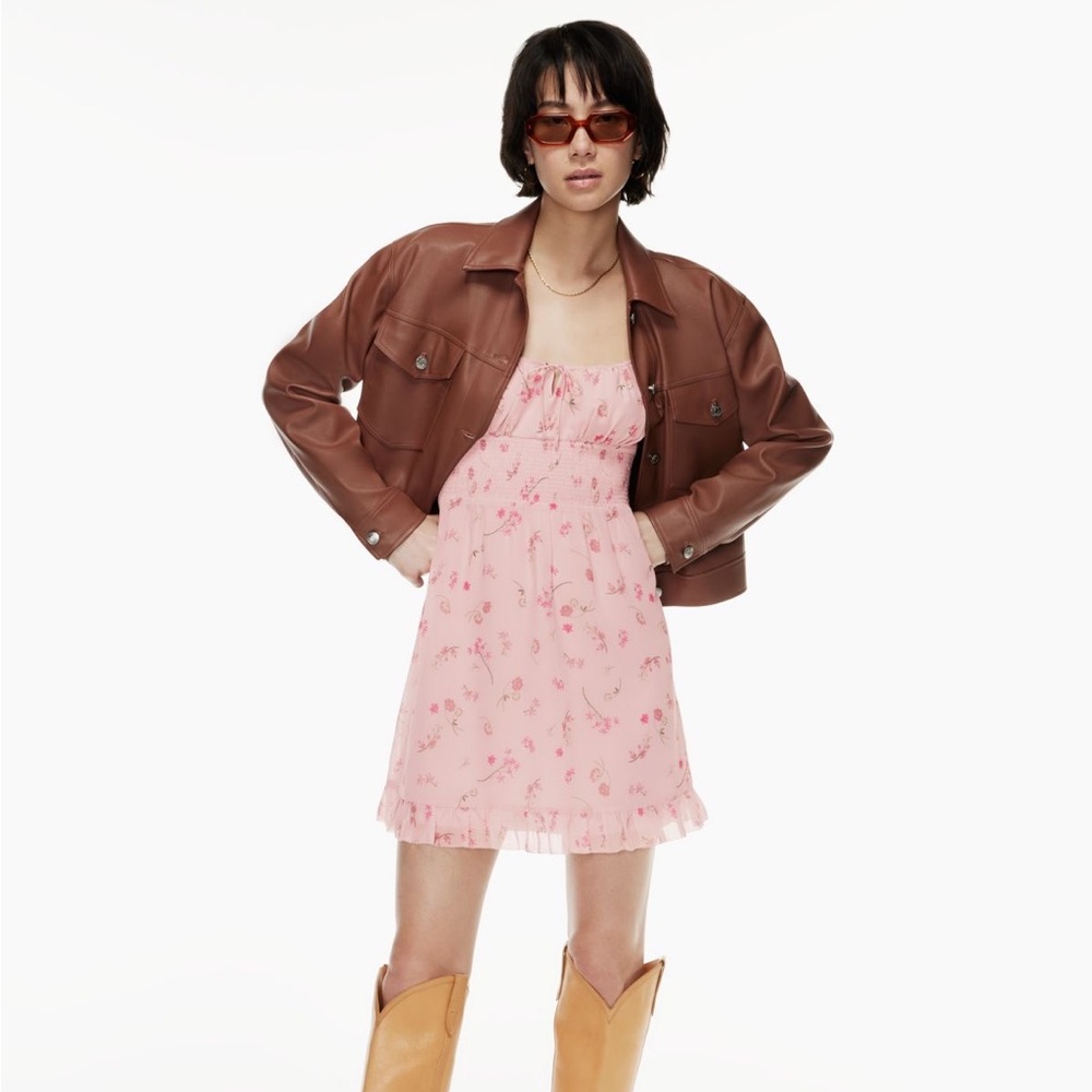 Aritzia Genoa mini dress (red)